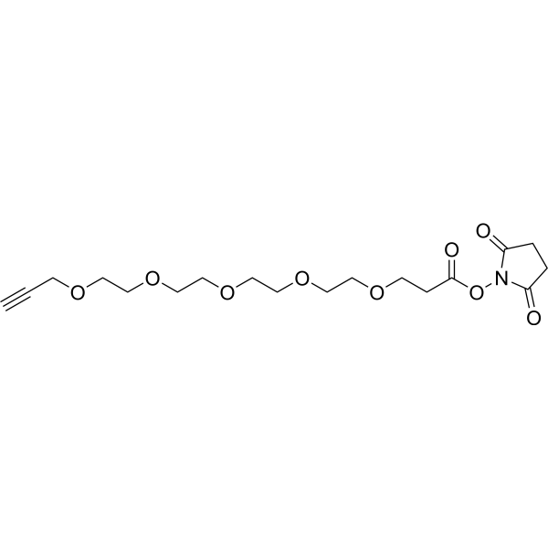 Propargyl-PEG5-NHS ester Chemical Structure
