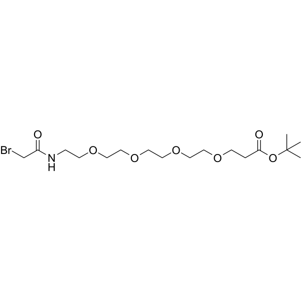 Bromoacetamido-PEG4-C2-Boc Chemical Structure