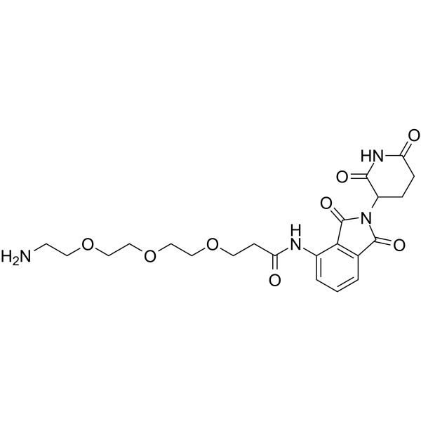 Pomalidomide-amido-PEG3-C2-NH2 Chemical Structure