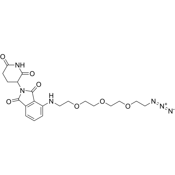 Pomalidomide 4'-PEG3-azide Chemical Structure