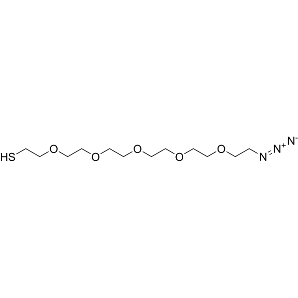 HS-PEG5-CH2CH2N3 Chemical Structure