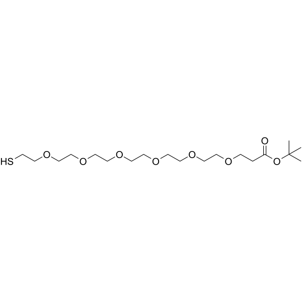 HS-PEG6-CH2CH2-Boc Chemical Structure
