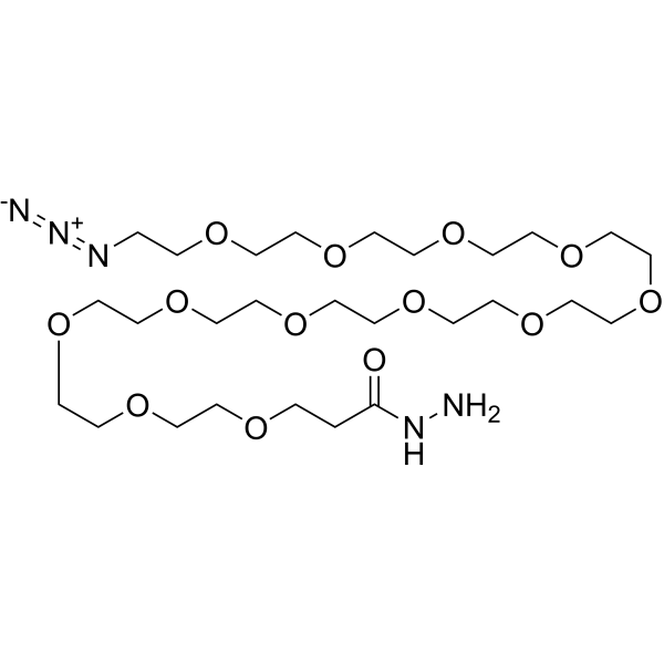 N3-PEG12-Hydrazide Chemical Structure