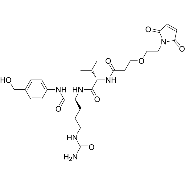 Mal-PEG1-Val-Cit-PABC-OH Chemical Structure