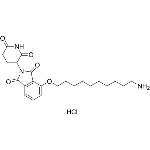 Thalidomide-4-O-C10-NH2 hydrochloride Chemical Structure
