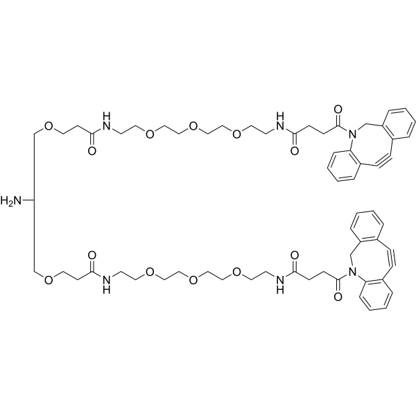 Amino-bis-PEG3-DBCO Chemical Structure