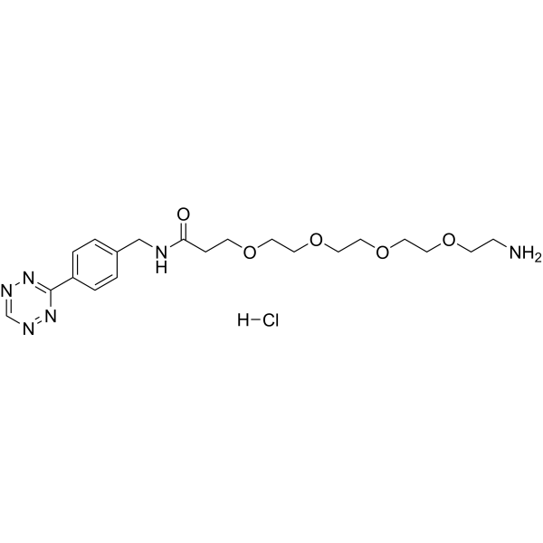 Tetrazine-PEG4-amine hydrochloride Chemical Structure