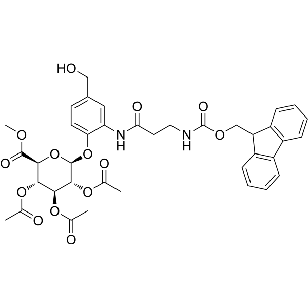 Me-triacetyl-β-D-glucopyranuronate-Ph-CH2<em>OH</em>-Fmoc