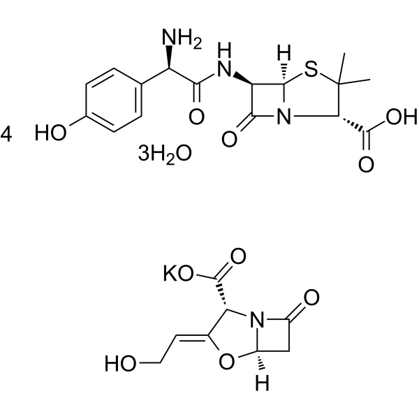 Amoxicillin trihydrate <em>mixture</em> with potassium clavulanate (4:1)