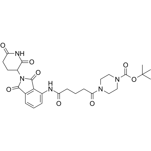 Pomalidomide-amido-C<em>3</em>-piperazine-<em>N</em>-Boc