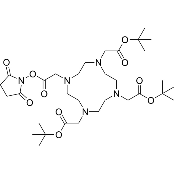 DOTA-tris(tBu)ester NHS ester Chemical Structure