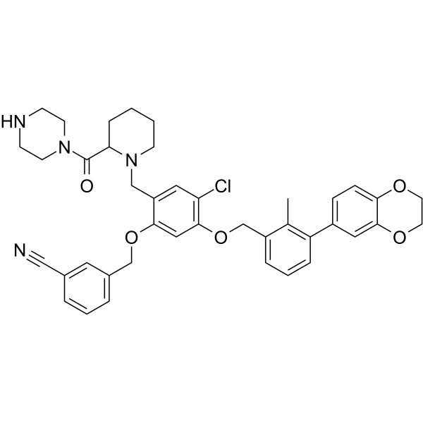BMS-1166-N-<em>piperidine</em>-CO-N-piperazine