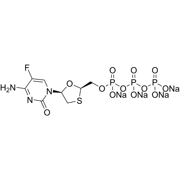 Emtricitabine triphosphate tetrasodium salt Chemical Structure
