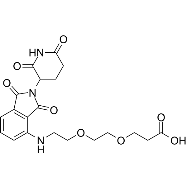 Pomalidomide-PEG2-COOH Chemical Structure