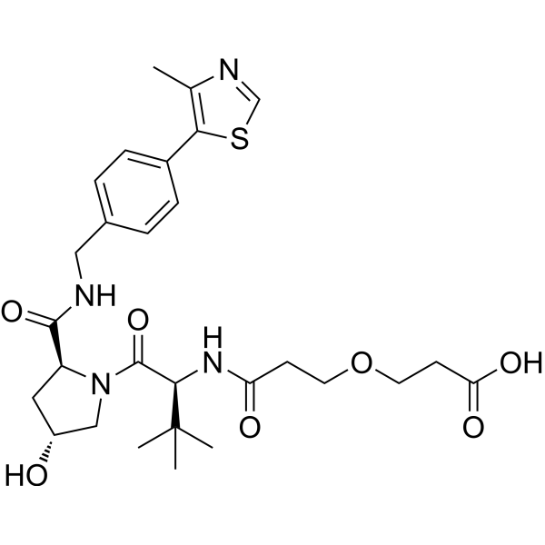 VH032 amide-PEG1-acid Chemical Structure