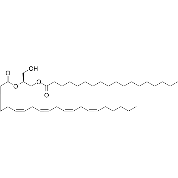 1-Stearoyl-2-arachidonoyl-sn-glycerol Chemical Structure