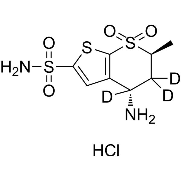 N-Desethyl-dorzolamide-d<sub>3</sub> hydrochloride Chemical Structure