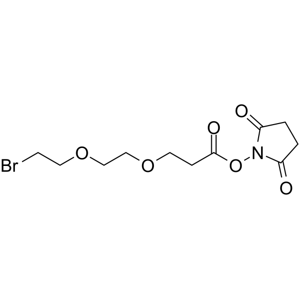 Bromo-PEG2-NHS ester Chemical Structure