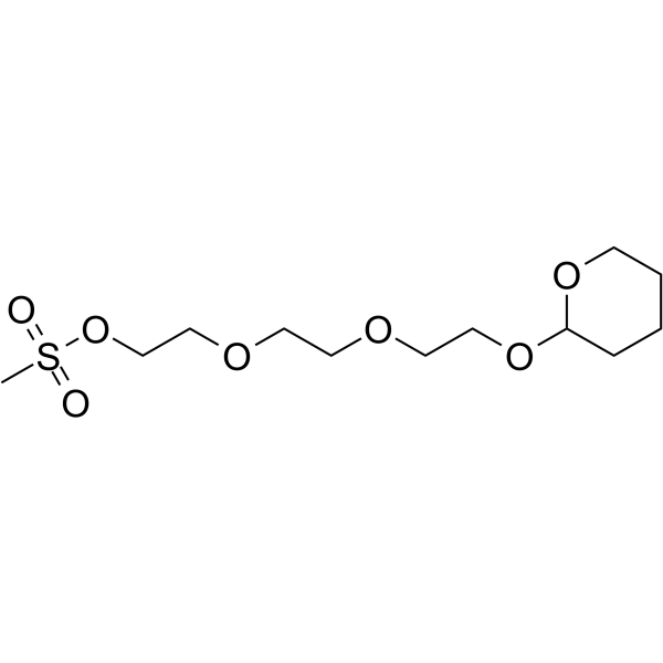 MS-PEG3-THP Chemical Structure