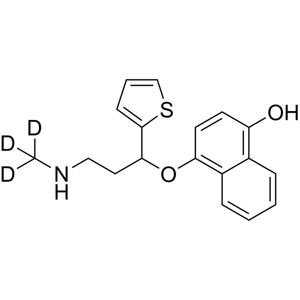 (Rac)-4-Hydroxy Duloxetine-d<sub>3</sub> Chemical Structure