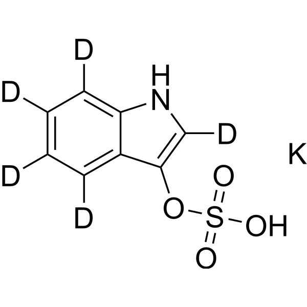 3-Indoxyl Sulfate-d<sub>5</sub> potassium Chemical Structure