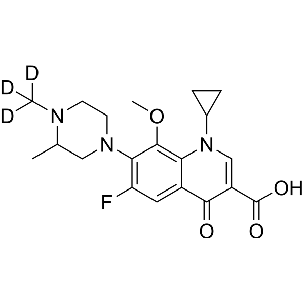 N-Methyl Gatifloxacin-d<sub>3</sub> Chemical Structure