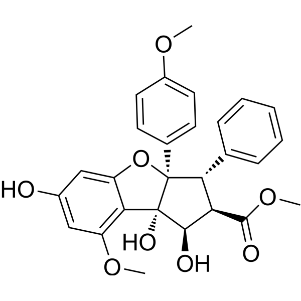 Silvestrol aglycone Chemical Structure