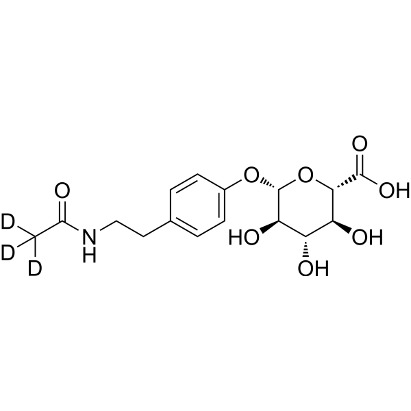 N-Acetyltyramine Glucuronide-d<sub>3</sub> Chemical Structure