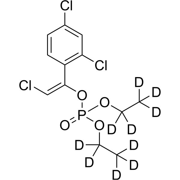 Chlorfenvinphos-d<sub>10</sub>(Mixture of cis-trans isomers) Chemical Structure