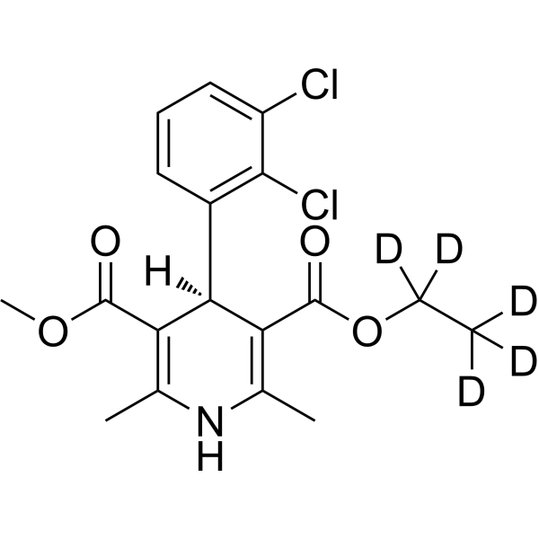 (R)-(-)-Felodipine-d<sub>5</sub> Chemical Structure