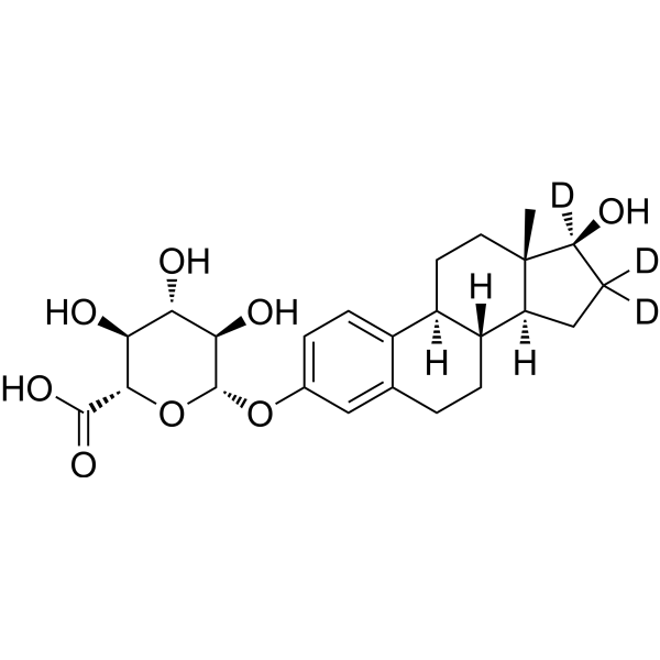 17β-Estradiol-3-β-D-glucuronide-d<sub>3</sub> Chemical Structure