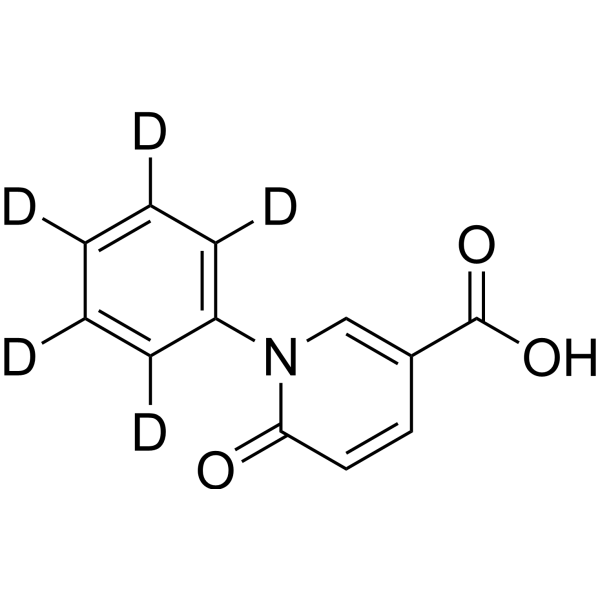 5-Carboxy-N-phenyl-2-1H-pyridone-d<sub>5</sub> Chemical Structure