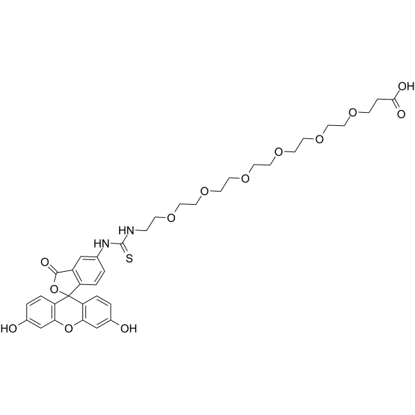 Fluorescein-thiourea-PEG6-acid Chemical Structure