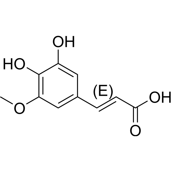 (E)-5-Hydroxyferulic acid Chemical Structure