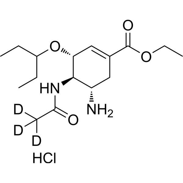Oseltamivir-d<sub>3</sub> hydrochloride Chemical Structure