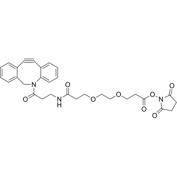 DBCO-NHCO-PEG2-NHS ester Chemical Structure