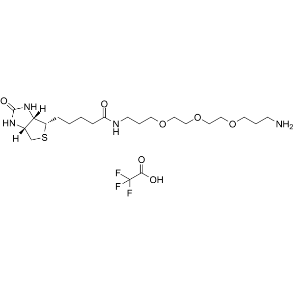 Biotin-C1-PEG3-C3-amine TFA Chemical Structure