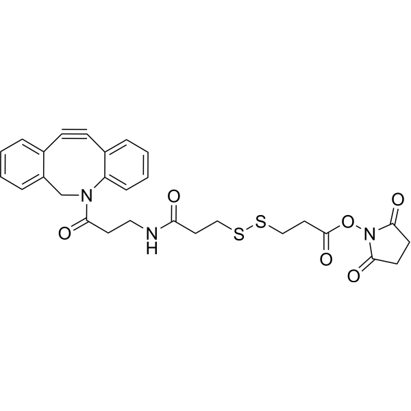 DBCO-NHCO-S-S-NHS ester Chemical Structure