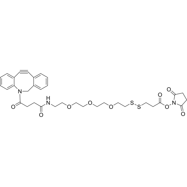 DBCO-PEG3-SS-NHS ester Chemical Structure