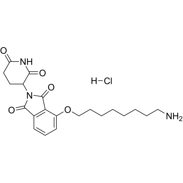 Thalidomide-4-O-C8-NH2 hydrochloride Chemical Structure