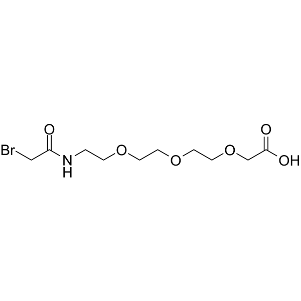 Bromoacetamide-PEG3-C1-acid Chemical Structure