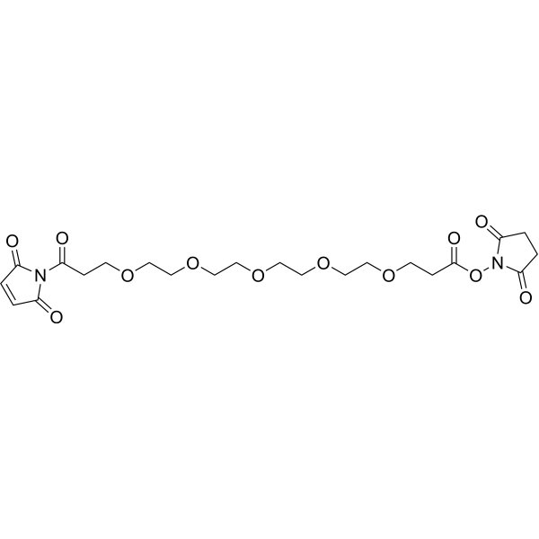 Mal-CO-PEG5-​NHS ester Chemical Structure