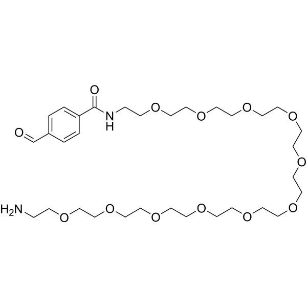 Ald-Ph-amido-PEG11-C2-NH2 Chemical Structure