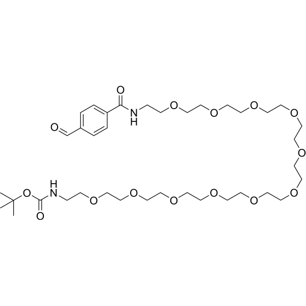 Ald-Ph-amido-PEG11-NH-Boc Chemical Structure