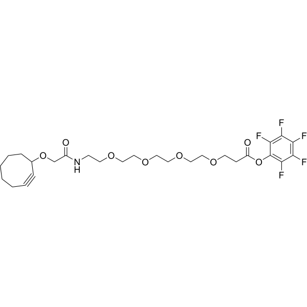 Cyclooctyne-O-amido-PEG4-PFP ester Chemical Structure