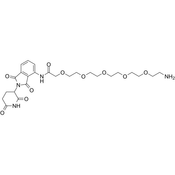 Pomalidomide-amino-PEG5-NH2 Chemical Structure