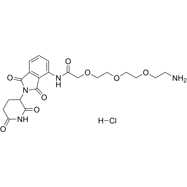Pomalidomide-amino-<em>PEG</em>3-NH2 hydrochloride