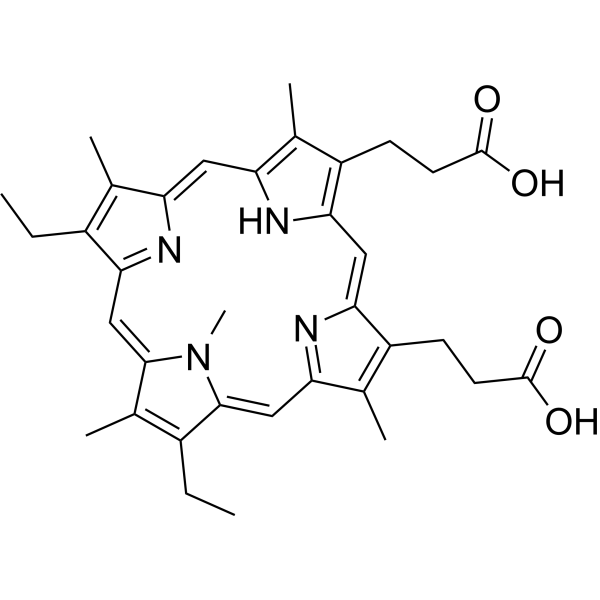 N-Methylmesoporphyrin IX Chemical Structure