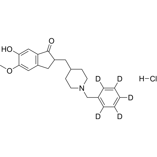 6-O-Desmethyl donepezil-d<sub>5</sub> hydrochloride Chemical Structure