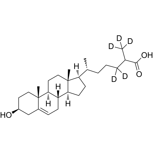 <em>3</em>β-Hydroxy-<em>5</em>-cholestenoic acid-d<em>5</em>